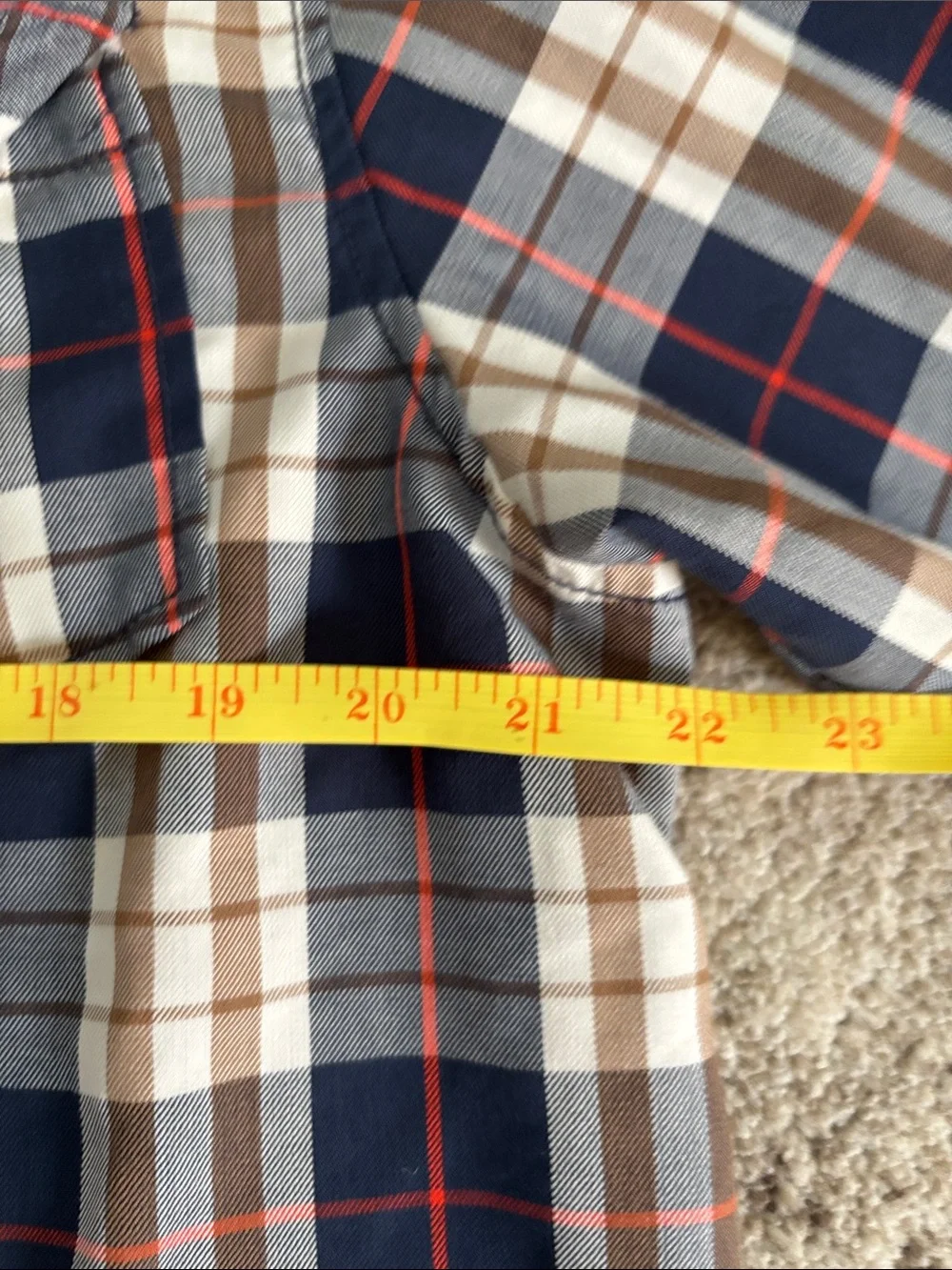The North Face Navy, Cream & Red Plaid Button-Down Shirt